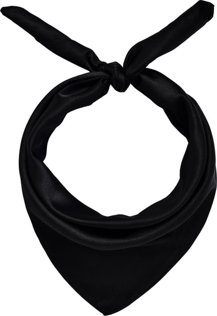 Emilie Scarves - sjaal - satijn - zwart - vierkant 60*60 cm
