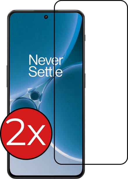 Screenprotector - 2 Stuks - Geschikt voor OnePlus Nord 3 - Full Cover - Beschermglas - Gehard Glas - Tempered Glass - Screen Protector