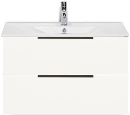 Seville Badmeubelset 80 cm - Wit Hoogglans Edge Greep - Wastafel Enjoy