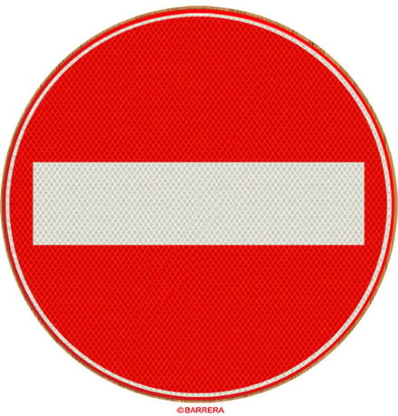 Éénrichtingsweg | Verkeersbord C02 - Ø 60 (Binnen bebouwde kom)