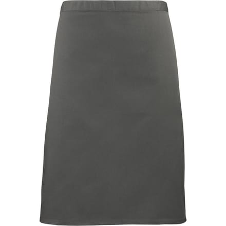 Premier Unisex Volwassenencollectie Halflang Taille Schort (Donkergrijs)