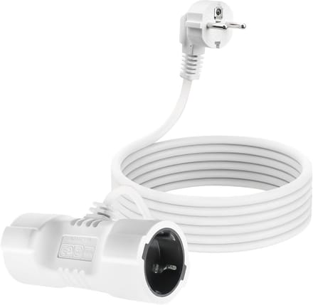Solidchoice - Dubbele Verlengsnoer met 2 Stopcontacten en Veiligheidsplug
