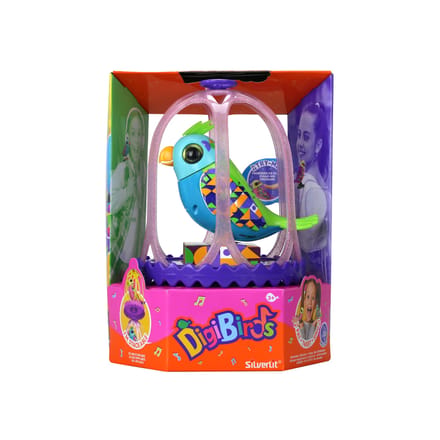 Silverlit Digibirds Hooded Parrot - Interactief vogeltje in Kooi
