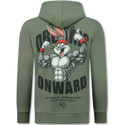 Oversized Hoodie Heren met Capuchon - Onwards Dreams - Dik Geweven - 5972 - Bruin