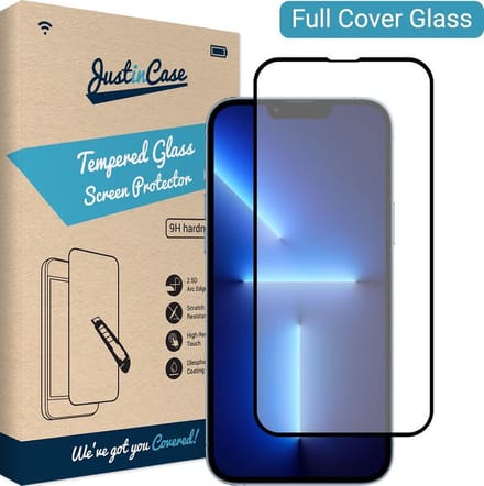 Just in Case screenprotector geschikt voor iPhone 13 Pro Max - Screenprotector Full Cover Gehard Glas