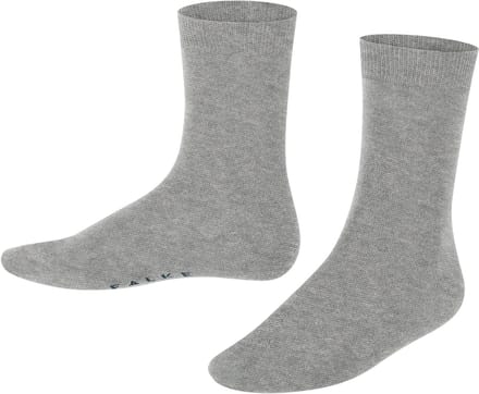FALKE Cotton Finesse elegant fijn katoen sokken kinderen grijs - maat 35-38