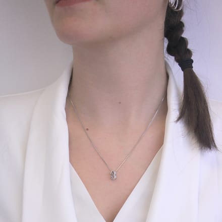 Nummer 3 hangers - Zilver en kristal
