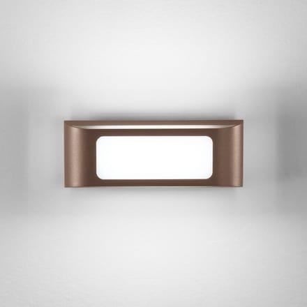 INTEC LED buiten wandlamp DESERT, bronskleurig, breedte 25 cm metaal