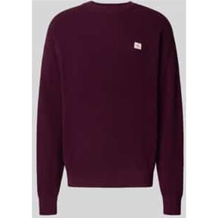 Gebreide pullover met structuurmotief en ronde hals