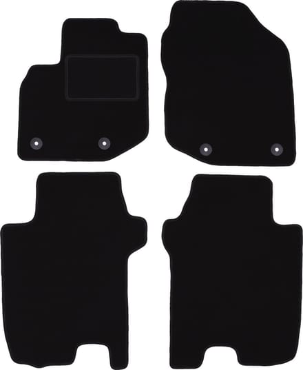Zwarte veloursmatten voor: Honda Jazz III hatchback (2011-2014)