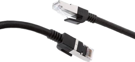 Force Case, Ethernetkabel RJ45 - CAT8 S/FTP - Mannelijk/Mannelijk - 5m, Zwart