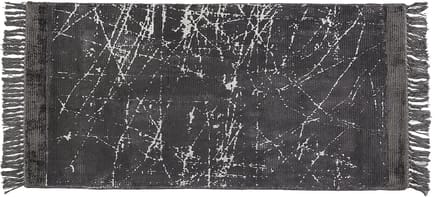 HANLI - Vloerkleed - Donkergrijs - 80 x 150 cm - Viscose