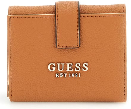 GUESS Portemonnee Laurel II SLG Petite Trifold Wallet Cognac Lichtbruin