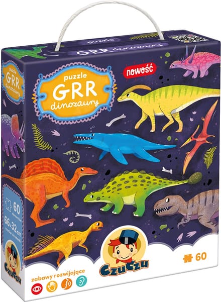 CzuCzu Puzzle Grr Dinozaury 4+ - CzuCzu Puzzel Grr Dinosaurussen 4+