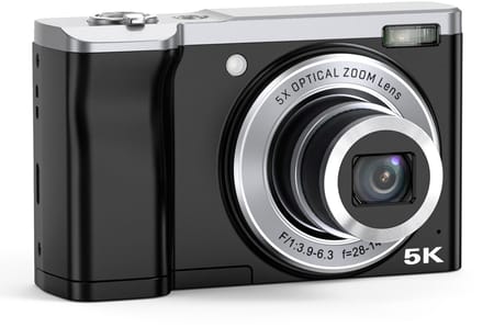 5K digitale camera met 5x optische zoom en anti-shake-stabilisatie
