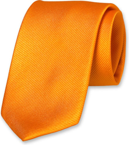 E.L. Cravatte Stropdas - Oranje - 100% Zijde