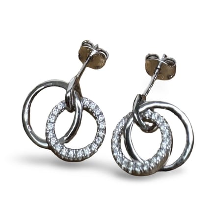 Oorsteker ringen met zirkonia