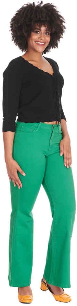 Banned - Love Flare Flared broek - M - Groen