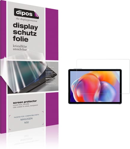 dipos – 2x Beschermfolie geschikt voor MAXLEGEN N50 | Krasbestendige & heldere Screenprotector Ultra-Thin