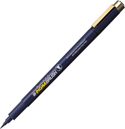 Sakura Pigma Micron Brush Pen Black Ink # 105231 Black & Gold Limited Edition