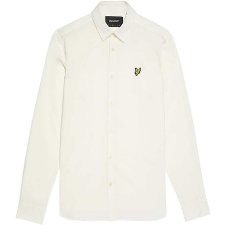 Lyle & Scott Heren Bamboe Shirt Met Lange Mouwen (Wit)