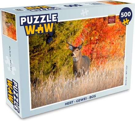 Puzzel Hert - Gewei - Bos - Legpuzzel - Puzzel 500 stukjes