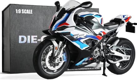 Motorfietsmodel - Gegoten Model - Verzamelen - Gedetailleerde Afwerking - 23.5 cm Lang - Wit
