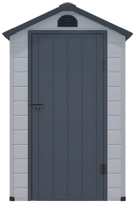 Vente-unique Tuinschuur van hars CESIO - Grijs - 1,39 m²