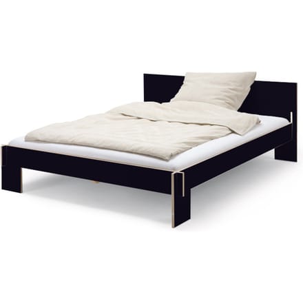 Moormann - Siebenschläfer Bed met hoofdeinde - zwart - zwart (FU) - 180 x 200 cm