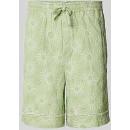Regular fit bermuda met motiefstitching