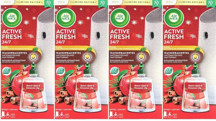 Air Wick Starterset - Fresh Apple & Cinnamonn Joy - 4 Stuks - Voordeelverpakking