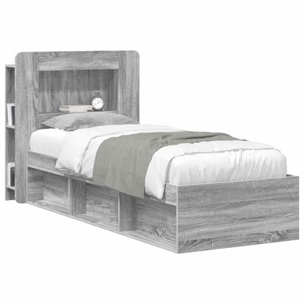 vidaXL - Hoofdeinde - Kast - met - opslag - Grijs - sonoma - Geconstrueerd - hout