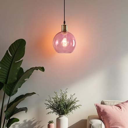 LumenXL 1-lichts hanglamp Liya - rood glas variant 3