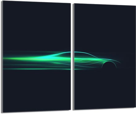 TMK ArtDeko Serie - Snijplank - Roestvrij - 30x52cm - Wit Glas