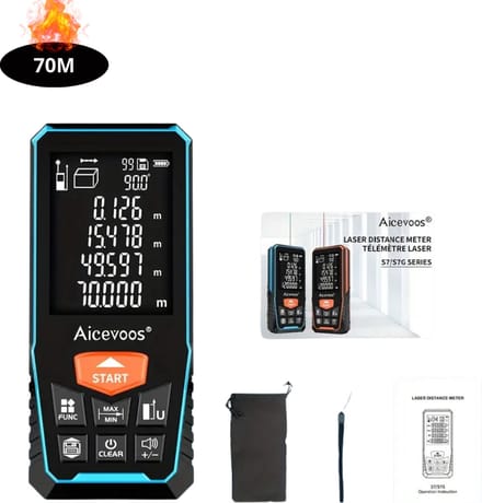 Nivard Laserafstandsmeter - Laser - Afstandsmeter - Afstandmeter - Rangefinder - Digitale Meetlint - Precisiegereedschap - 70 Meter