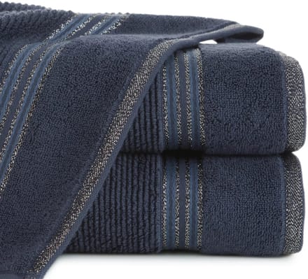 Luxe Katoenen Handdoek 50x90cm - Glanzend Nachtblauw