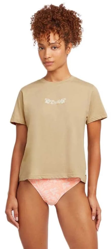O´neill Essentials Script T-shirt Met Korte Mouwen Beige S Vrouw