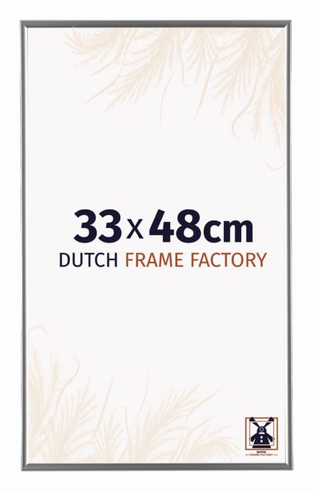 Fotolijst 33x48 cm - Kunststof - Zilver Hoogglans - Easy