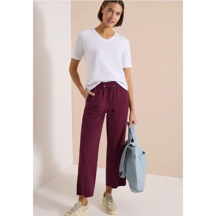 Wide Legs broek in seersucker kwaliteit