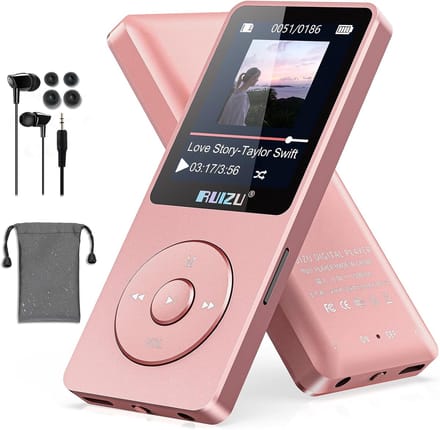 MKSS® MP3 Speler Bluetooth - FM-Radio - Roze