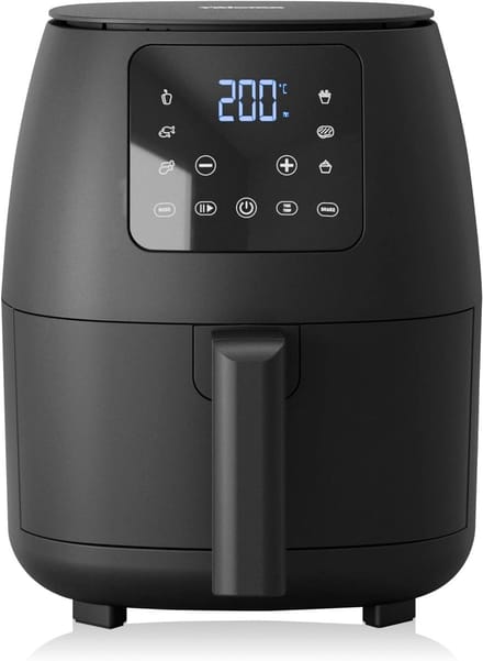 Mini Digitale Heteluchtfriteuse - Olievrij - 6 kookprogramma's - Antiaanbaklaag - Verstelbare thermostaat - 2L - 1500W