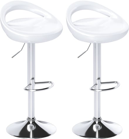 HOMCOM-Barkruk-46x41x96cm-ABS-Wit
