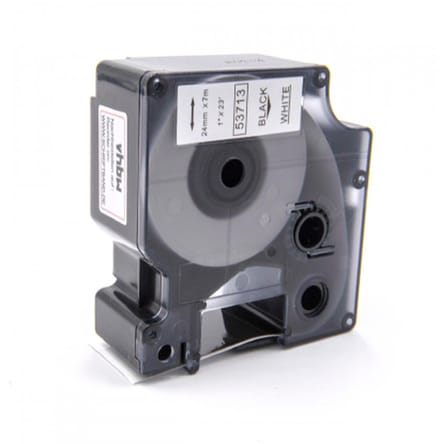 Dymo D1 Compatible 53710 (S0720920) tape zwart op transparant 24 mm x 7 m