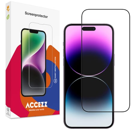 Accezz Screen Protector - Geschikt voor Apple iPhone 15 Pro Max - Gehard Glass Full Cover