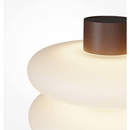 Maytoni LED tafellamp Nuvem, bruin, opaalglas, hoogte 55 cm