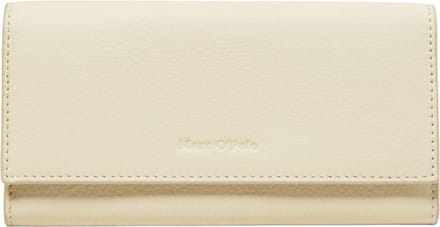 Marc O'Polo Leren Portemonnee Jessie Combi Wallet Chalky Sand Crème