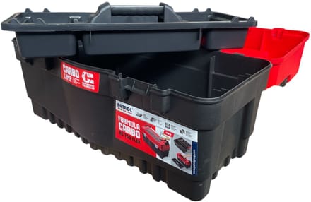 Patrol Carbo Line Gereedschapskist – 57×27×33 cm – 3‑laags Toolbox – Kunststof – Compact & Stevig