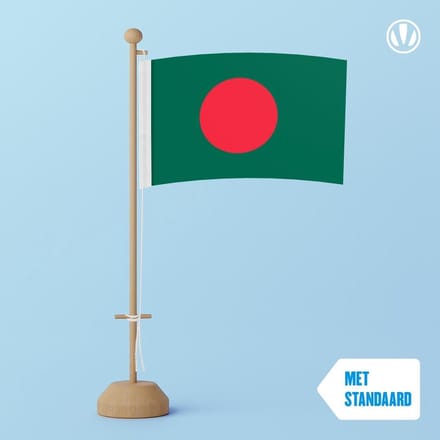 Tafelvlag Bangladesh 10x15cm | met standaard