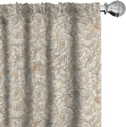 ABAKUHAUS – beige gordijnen – 2-delige set 75x245 cm – microvezel