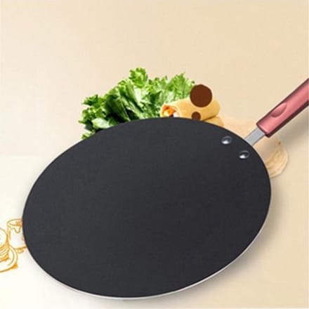 Pannenkoekenpan Crêpemaker Platte Pan Bakplaat met Spatel & Spatel Crêpemaker Bakplaat white